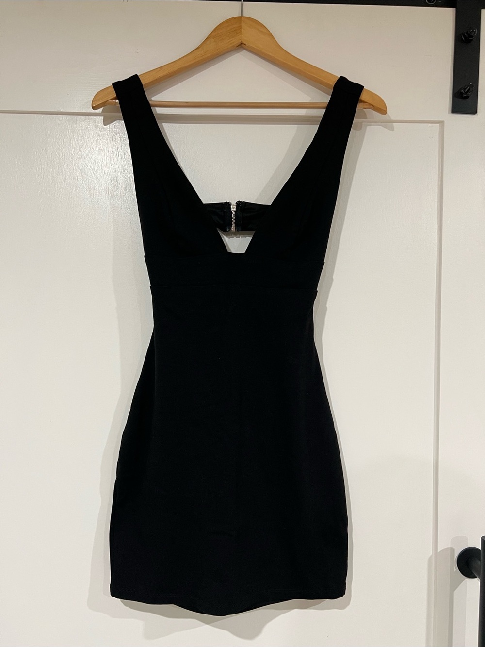 Lulu's Black V-Neck Mini Dress